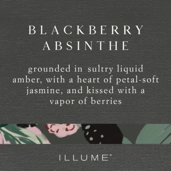 Illume Blackberry Absinthe Refillable Boxed Glass Candle 10 oz New - Picture 2 of 4